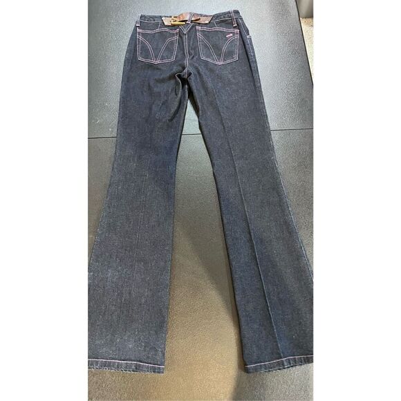 Dolce & Gabbana Women's Bootcut Jeans Casual Blue Denim Dark Wash Size 28x42 - Picture 10 of 15